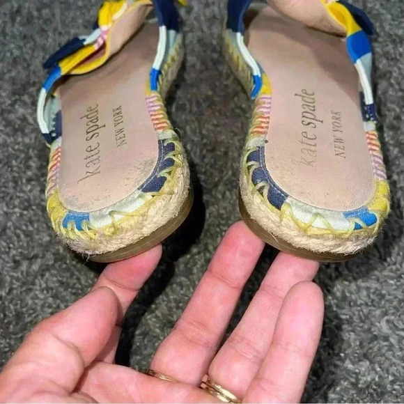 KATE SPADE NY Saltie Shore
Oceanside Multi-Stripe Espadrille Slides Sz 7B - Picture 5 of 6